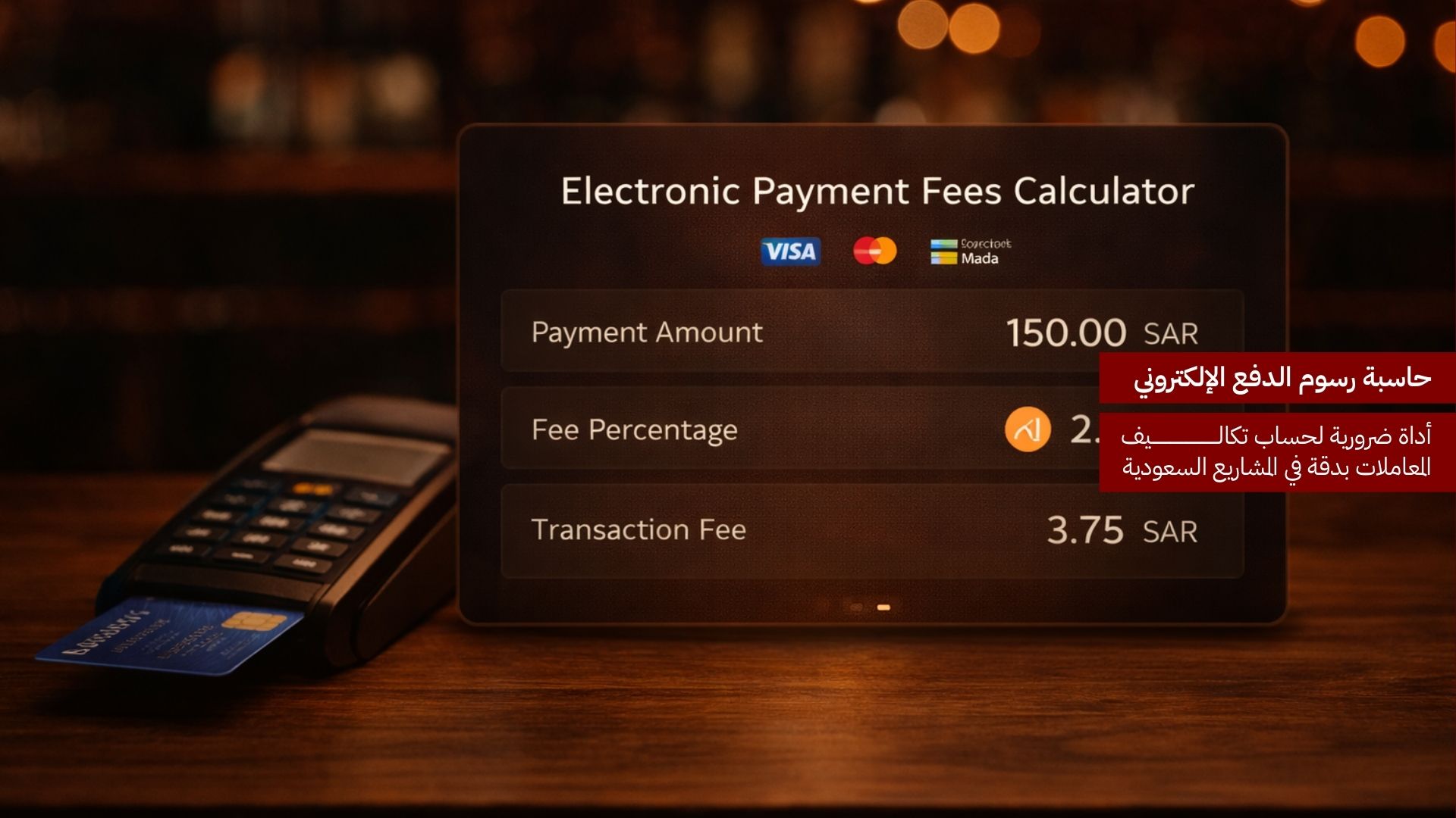 حاسبة رسوم الدفع الإلكتروني: أداة ضرورية لحساب تكاليف المعاملات بدقة في المشاريع السعودية
